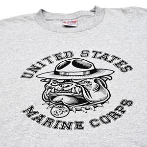 Marines Semper Fi USMC T Shirt Size Large Tee Drill Sargent Bulldog Made‎ in USA